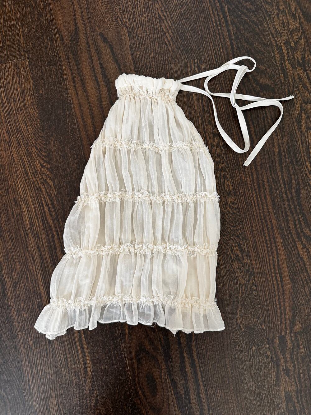 White Tie Back halter top
